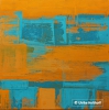 Türkis/Orange 2, 30 x 30 cm